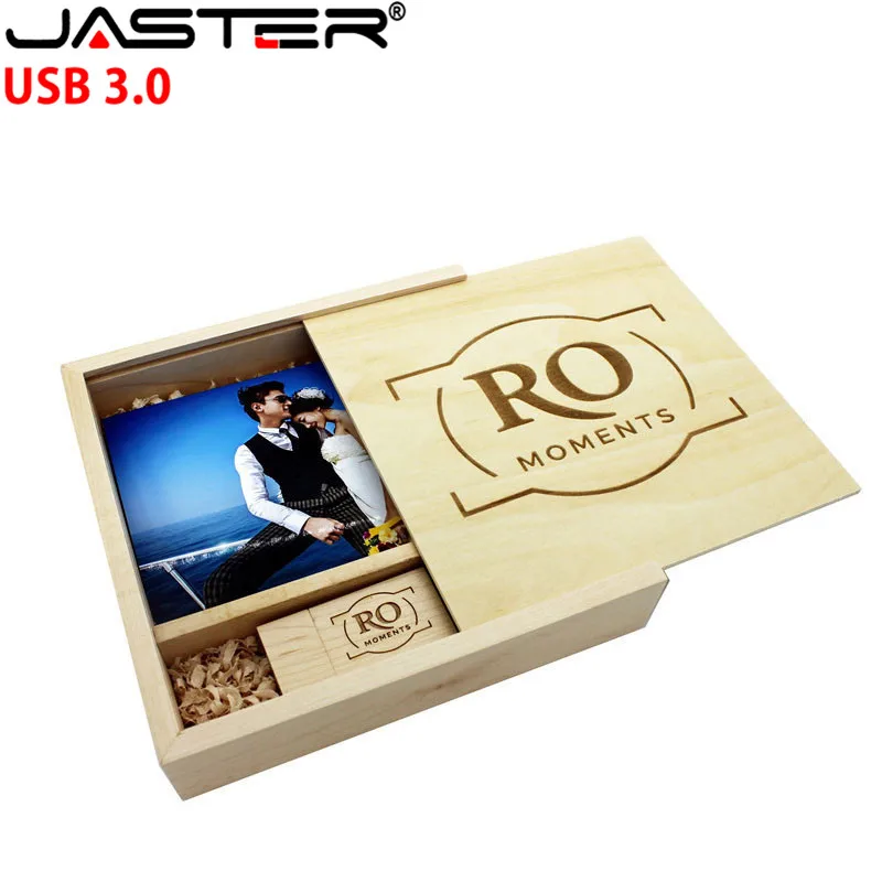 Деревянный фотоальбом JASTER usb + коробка флеш накопитель 3 0 флешка 4 ГБ 16 32 64