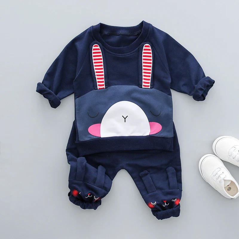 HYLKIDHUOSE/весенние комплекты одежды для маленьких девочек хлопковая Футболка с