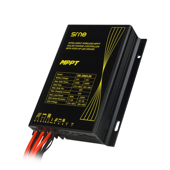 SREN 20A 15A 10A 8A 12V 24V беспроводной MPPT Контроллер заряда солнечного уличного фонаря со