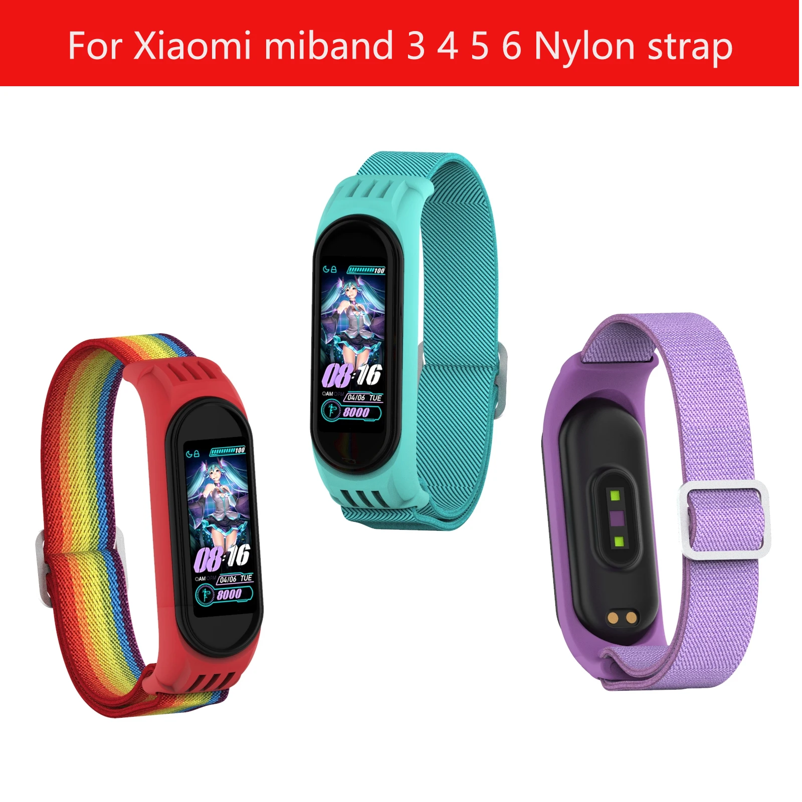 Нейлоновый ремешок для смарт часов Xiaomi Mi Band 6 5 4|Ремешки часов| |