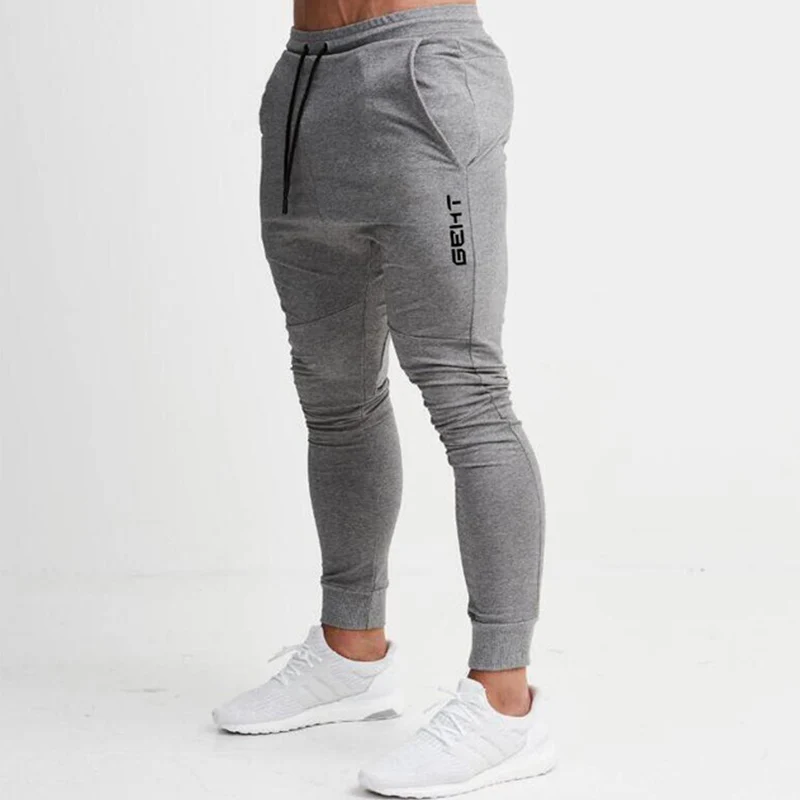 gray99 Модные мужские спортивные штаны для бега, повседневные длинные штаны для фитнеса, мужские тренировочные обтягивающие спортивные штаны для бега, спортивный костюм, хлопковые брюки - Цвет: gray99