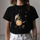 Женская хипстерская футболка с рисунком Маленького принца и земли, с коротким рукавом, женская одежда Tumblr 2021, Новое поступление, французский топ для гранжа