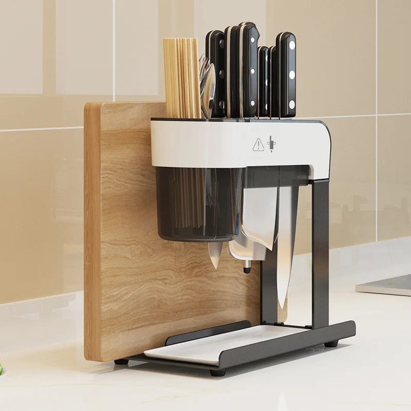 

Kitchen Utensils Integrated Storage Rack, Chopsticks, Cutting Boards, Knives, Finishing Stainless Steel Racks