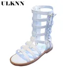 Сандалии ULKNN для девочек, лето 2021, детская обувь принцессы в Корейском стиле, туфли в римском стиле