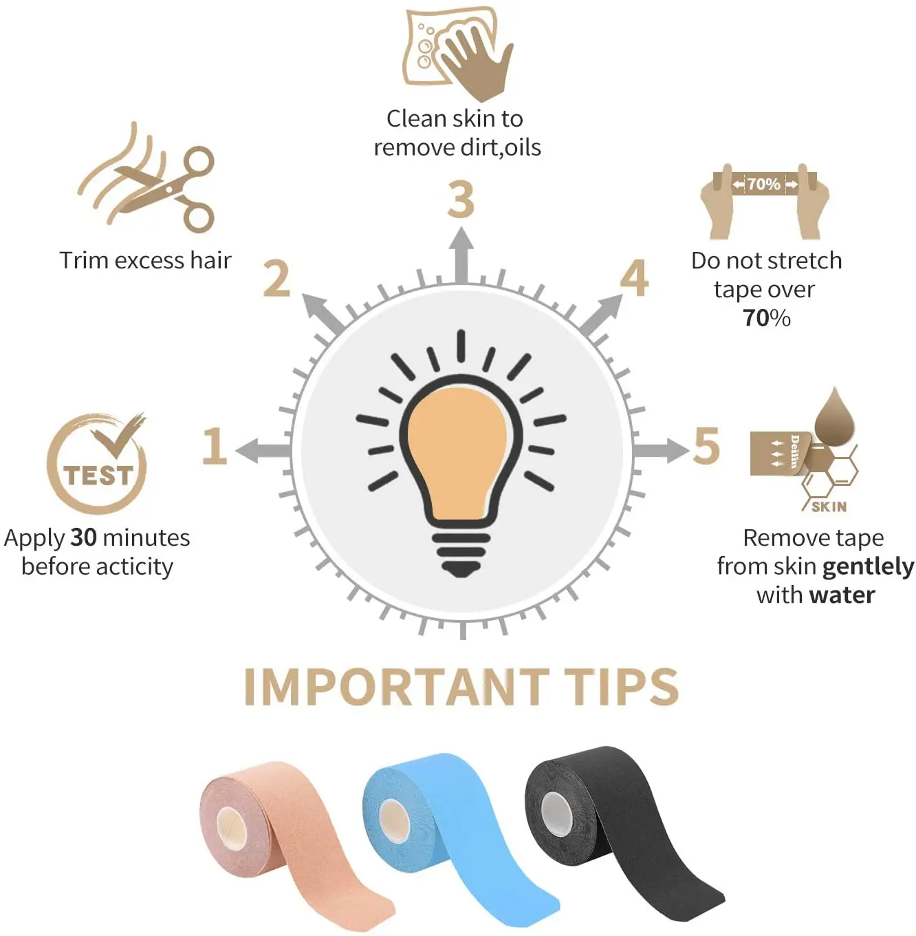 D.O.T кинезиологическая самоклеящаяся эластичная повязка медицинская Спортивная