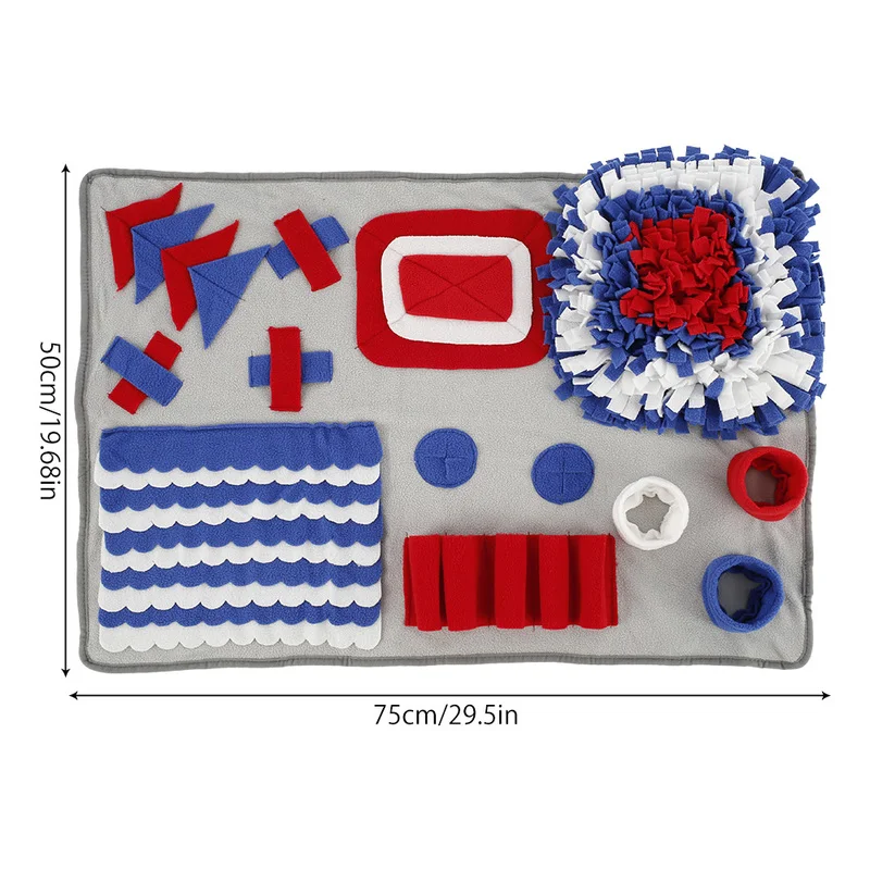 

Pet Training Mat Dog Feeding Mat Snuffle Cushion Training Feeding Stress Release Pad Foraging Skill Puzzle Toys 50x75CM