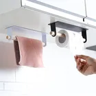 Кухонные принадлежности самоклеящийся держатель для рулона бумаги вешалка для хранения полотенец вешалка на шкаф подвесная полка инструменты для хранения в ванной комнате