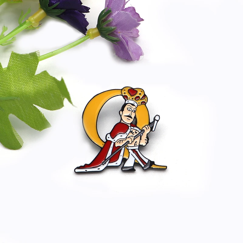 Singer Style Brooches Enamel Pin for Boys Girls Lapel Pin Hat/bag Denim Jacket Women Brooch Badge S115