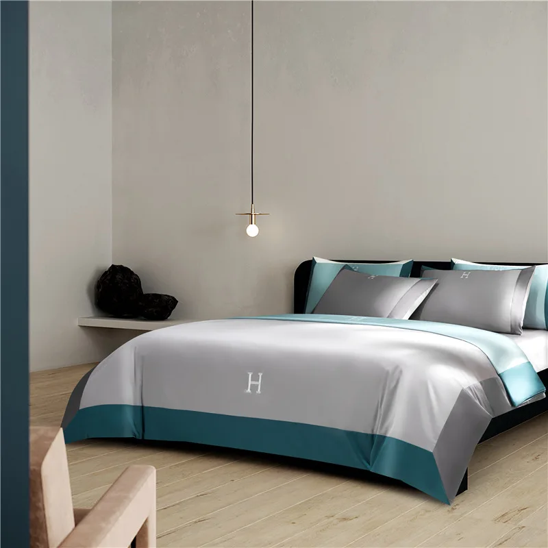 Постельные принадлежности из египетского хлопка Одноцветный пододеяльник с