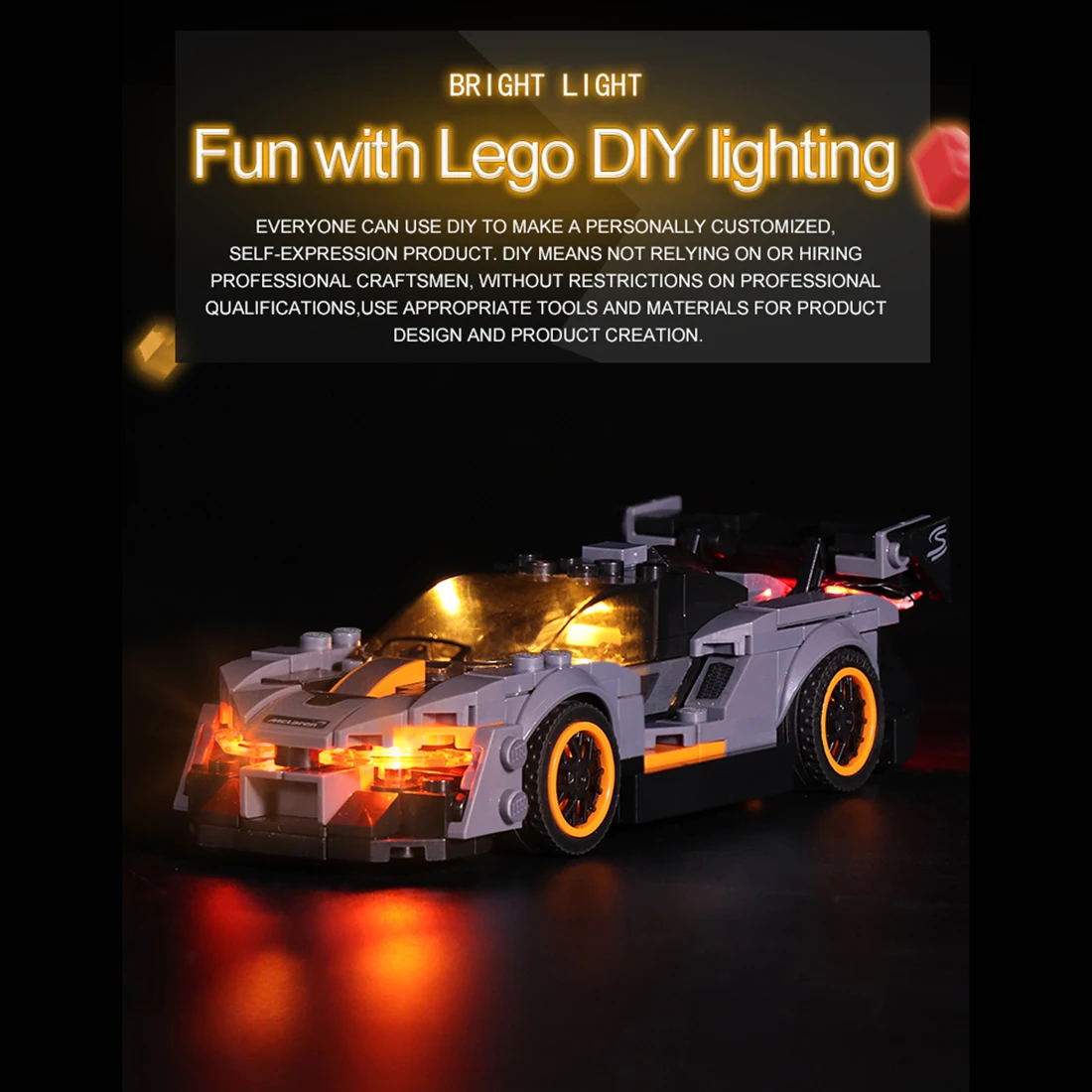 

Button Battery Powered LED Lighting Kit for Speed Champions McLaren Senna 75892 (LED Included Only, No Kit) - Classic Version