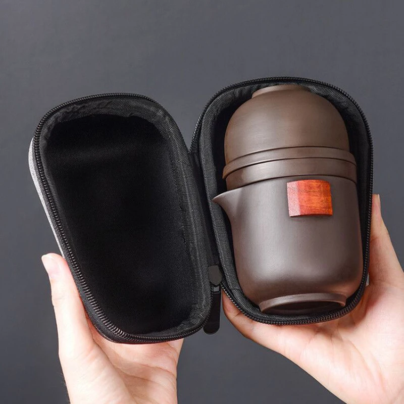 Чайный набор с фиолетовым песком китайский чайный кунг-фу керамический