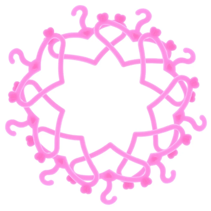 

20Pcs Pink Hangers Fits 11.5 Inch Dolls Dress Clothes Gown Doll Clothes