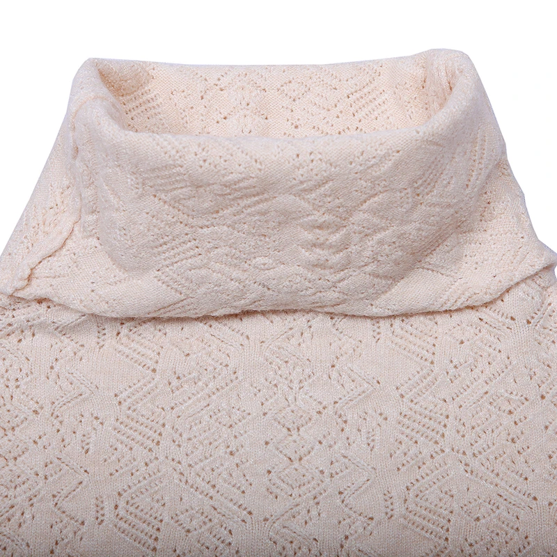 GLO-STORY 2019 Осень женщин полые водолазка свитер длинный рукав широкий воротник