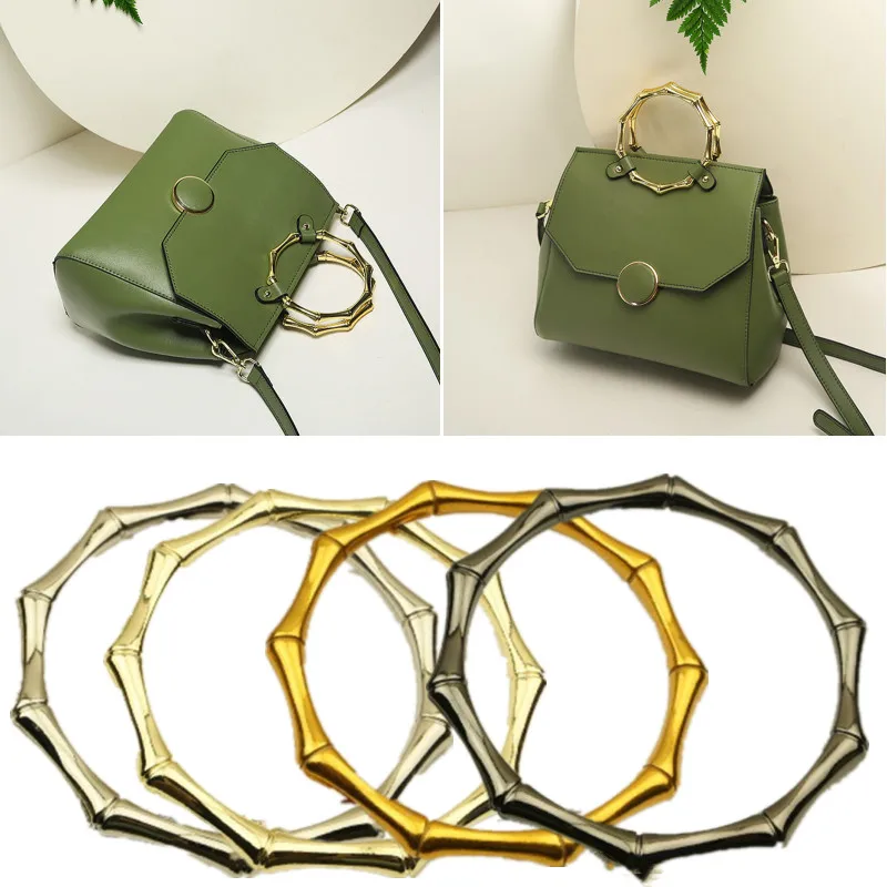 

Бамбуковый материал из сплава, большие кольцевые ручки, «сделай сам», женские сумки, сварное круглое кольцо, ручка, кошельки, сумка, ручки, су...
