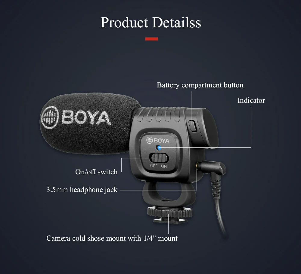 BOYA BY-BM3031 микрофон суперкардиоидный конденсаторный интервью емкостный микрофон камера видео микрофон для Canon Nikon sony DSLR видеокамеры