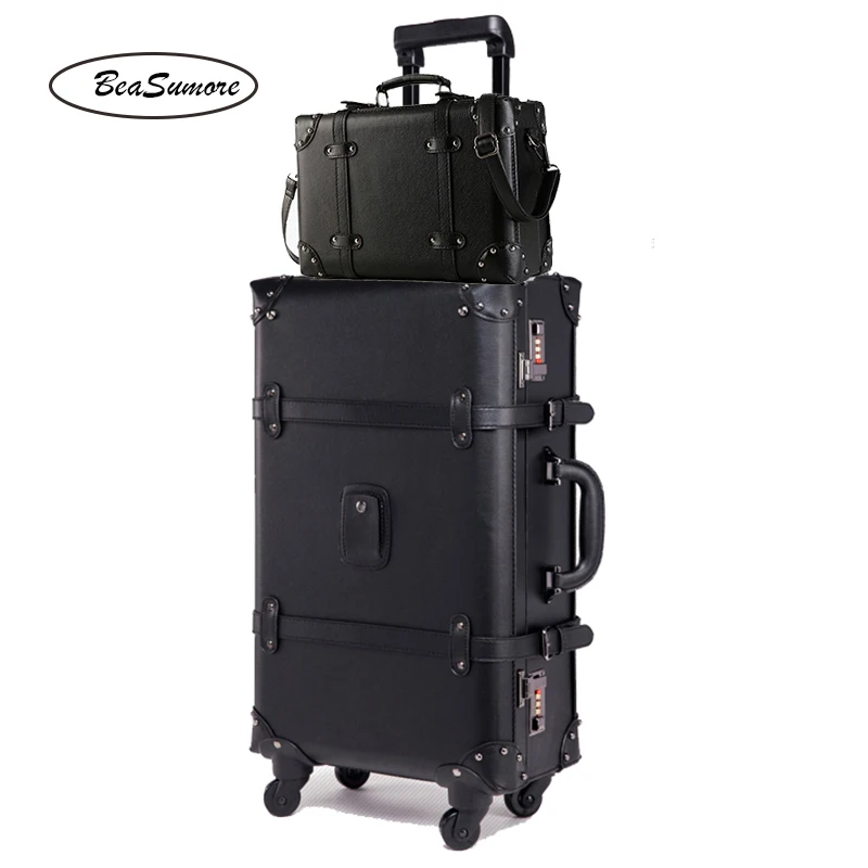 Чемодан на колесиках BeaSumore для мужчин и женщин Кодовый чемодан из искусственной
