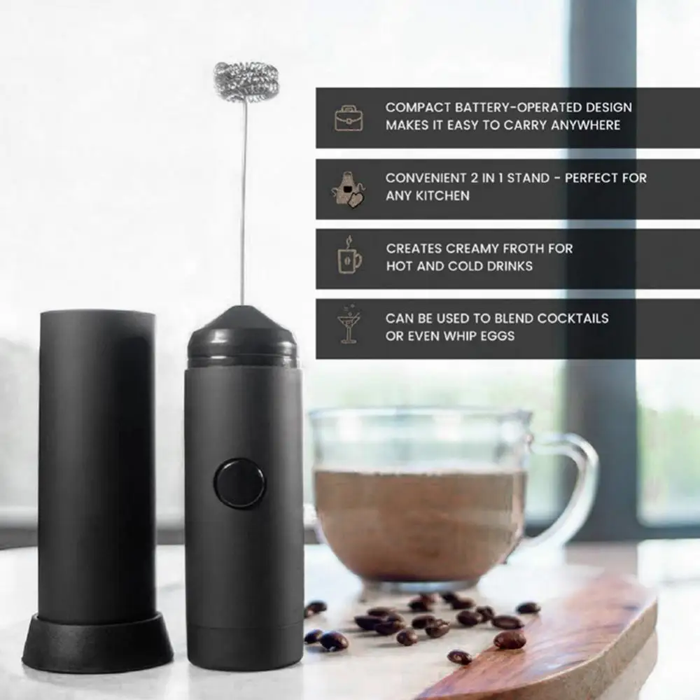 Электрический молочный кухонный взбиватель напитков для кофе, капучино, крема и яиц.