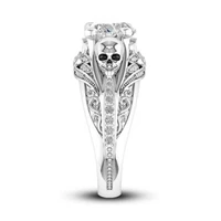 fashion set zircon skull ring zircon gothic wedding ring jewelry size 6 10