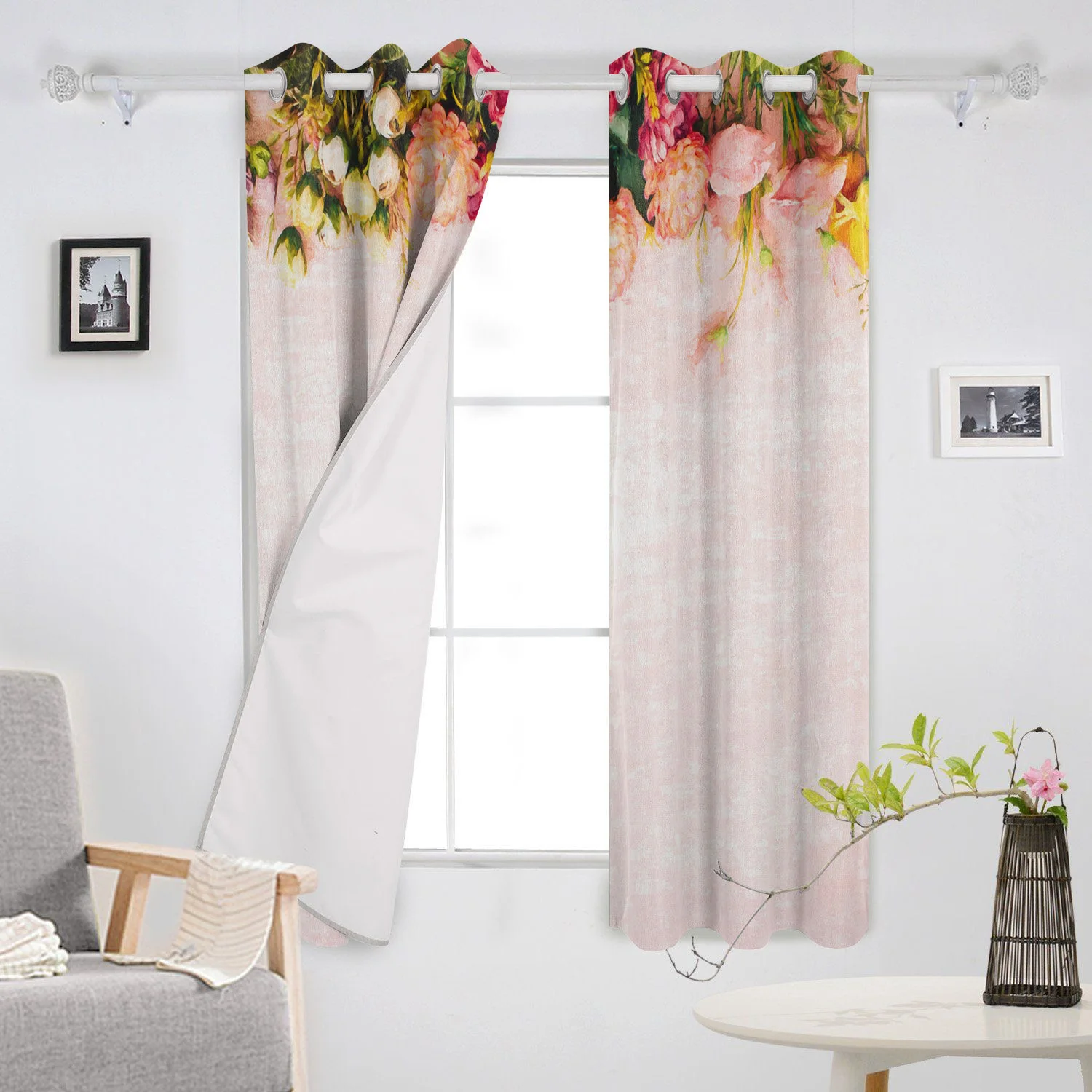 Акварельные цветочные украшения для дома занавески товары гостиной спальни | Дом