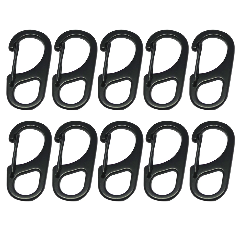 10 шт. маленькие карабины с фиксированным глазом для заколок из Паракорда|Пряжки и