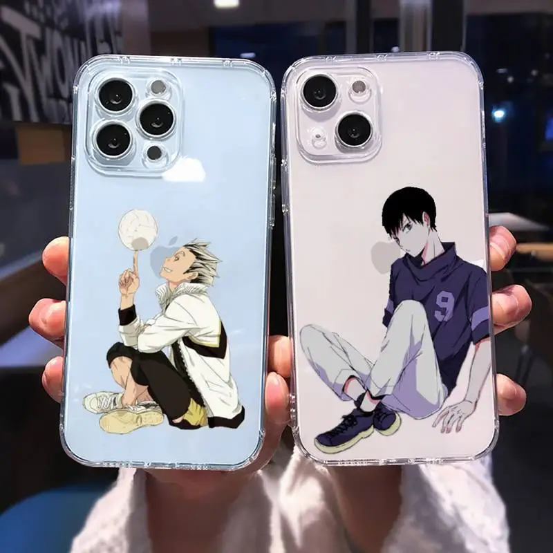 

Haikyuu Hinata Anime Phone Case For iphone 13 12 11 8 7 plus mini x xs xr pro max Transparent soft