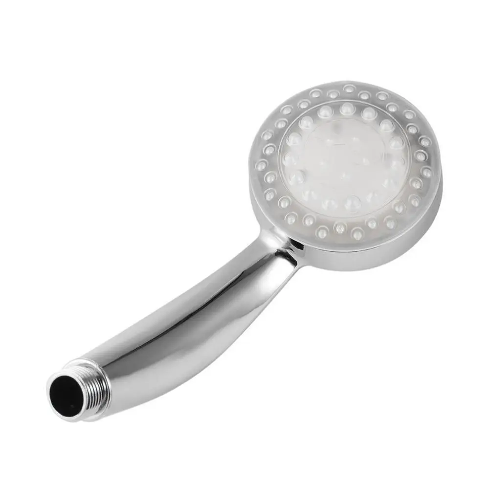 

Romantic Automatic Magic 7 Color 5 LED Lights Handing Rainfall Shower Head Single Round Head for Water Bath Bathroom New
