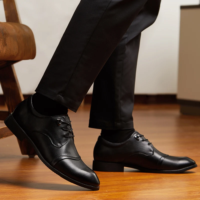 

Men Leisure Shoes Men's Casual Leather Shoes Men 2020 Fashion Ocio Zapatos Informales De Hombre Mens Black Male Shoe Man
