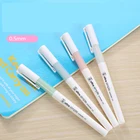 Новое качество гелевая ручка 0,5 мм с черными чернилами студент письменный столгладкая ручка с чернилами стандартных цветов офисные школьные принадлежности канцелярские 2 шт.лот