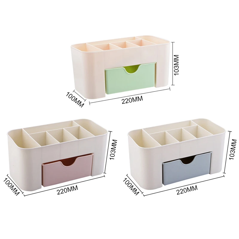 

Plastic Makeup Organizer Box Cosmetics Storage Container Lipstick Holder Jewelry Organizer Beauty Case with Drawer Makeup Box