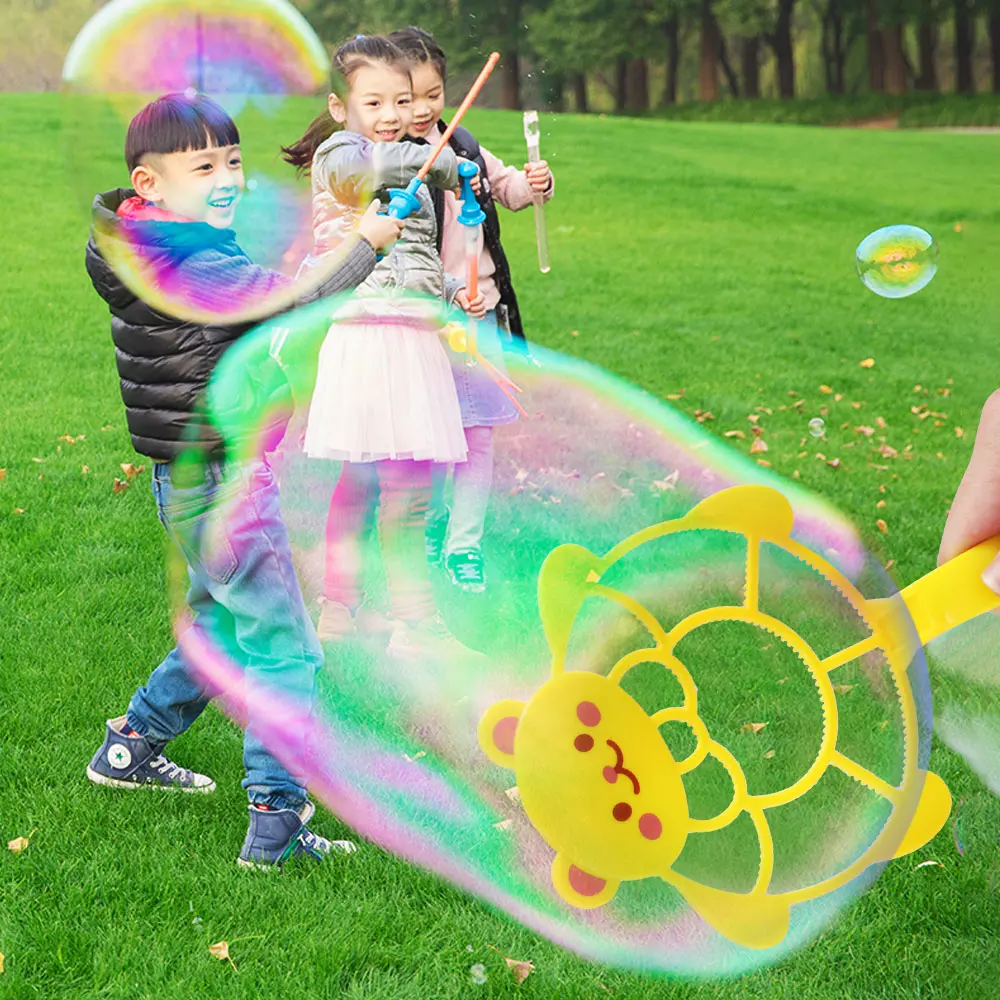 

6Pcs/Set Outdoor Kid Water Blowing Toys Bubble Soap Bubble Wand Set Toys Parent-Child Exchange Interactive Toy Giant Bubble Blow