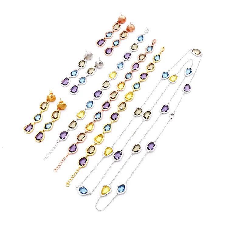 Женские серьги с фианитами 11 кристаллов серебро золото стекло кристалл