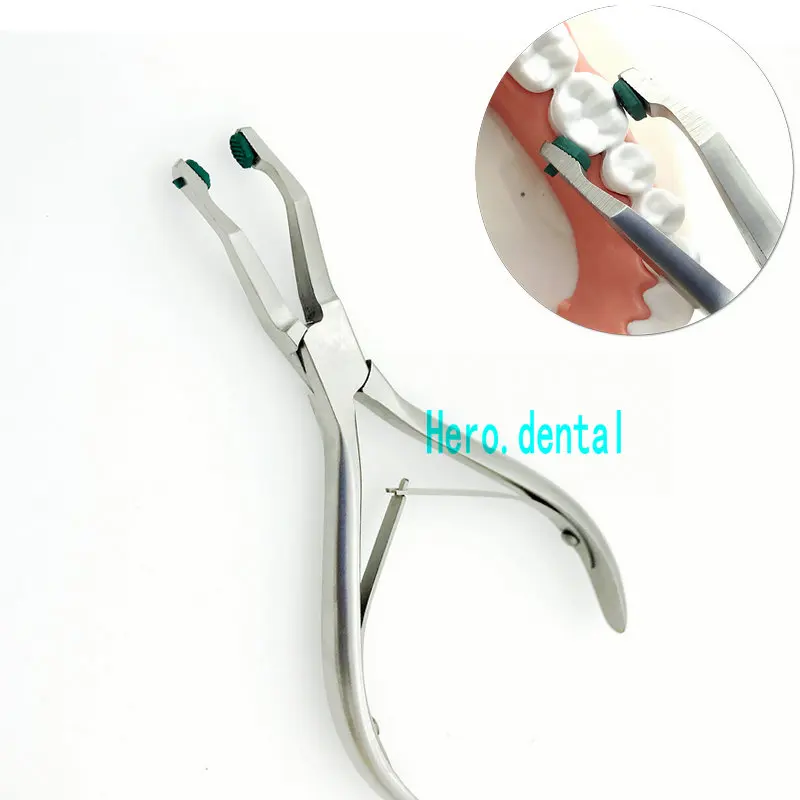 Crown Plier With Green Rubber Tipped Dental Surgical
