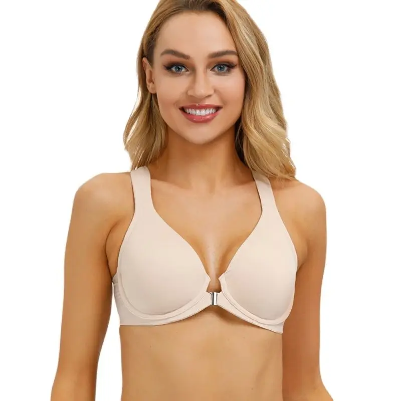Бюстгальтер с застежкой спереди для полных женщин ультратонкое нижнее белье