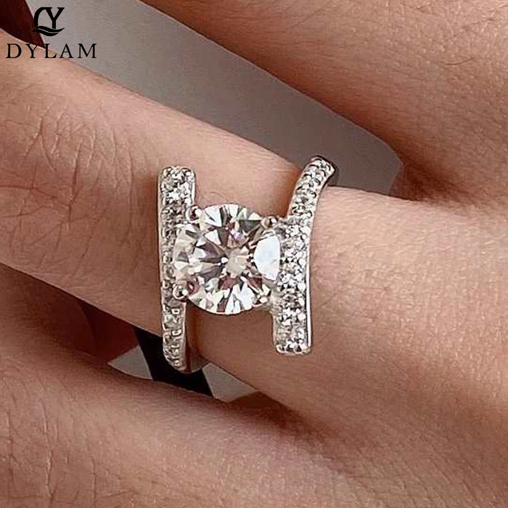 

DYLAM 925 sterling silver zircon Jewelry Wedding Rings For Women Designs Diamond Ring Valentine's Day Gift