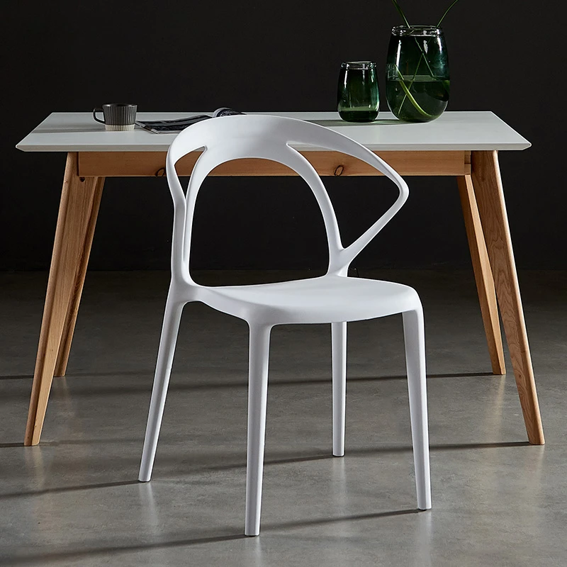 Северная Европа пластиковый стул для взрослых утолщенная спинка перила