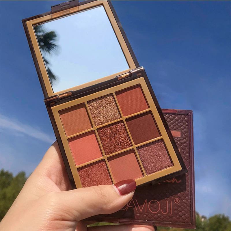 9 цветов узкие Пудровые Тени для век палитра пюре картофель матовые