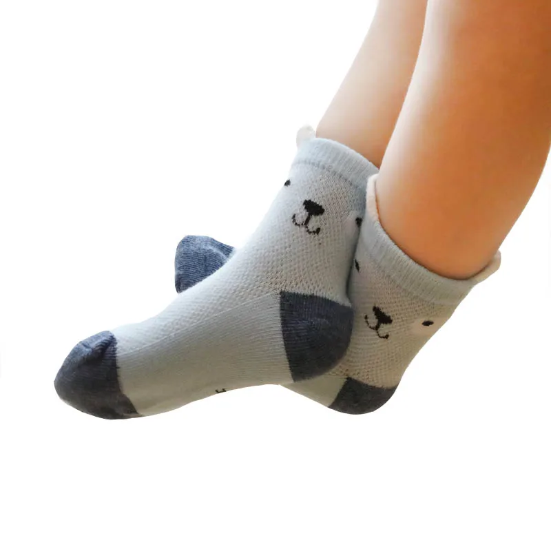 

5 Pair/set Baby Girl Boy Mesh Anti-slip Stockings Children Cartoon Socks Cotton Socks Leg Warmers