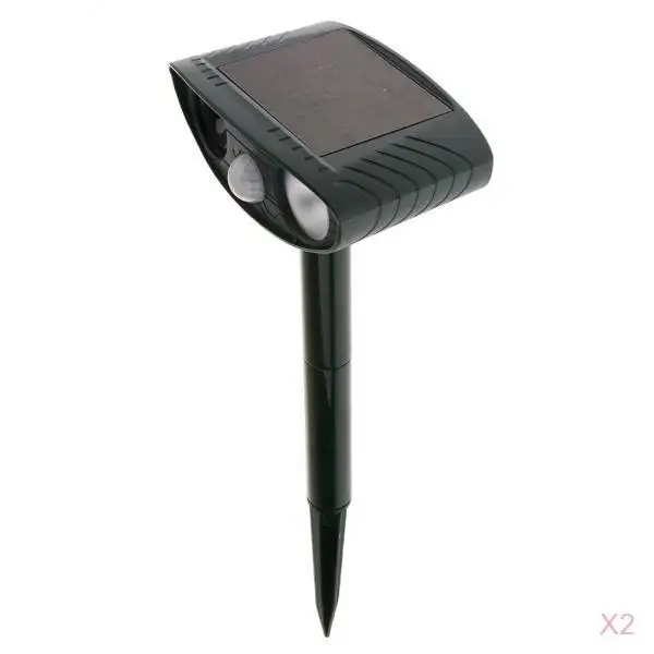 

2x Solar Powered Ultrasonic Sound Dog Cat Repeller Animal Chaser Deterrent