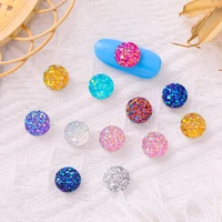 60pcs10m colorful starry sky nail art round 10mmab color patch resin ore nail necklace creative jewelry