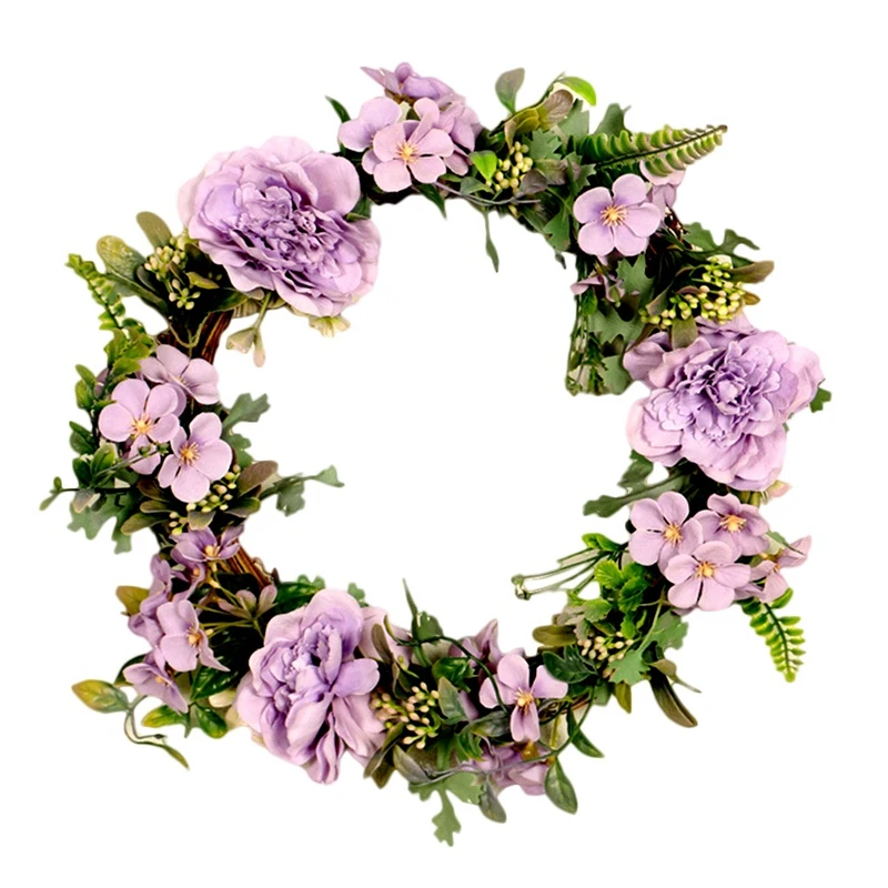 

Camellia Wreath Door Wreath for Home Front Door Hanging Wedding Wall Window Party Decoration