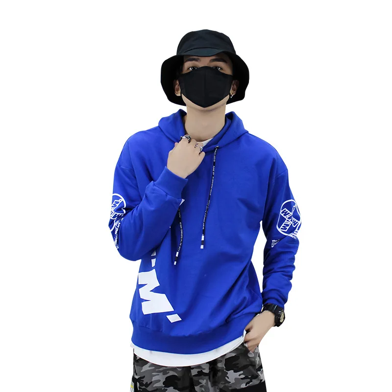 

Hooded Hip Hop High Street Men's Autumn 2020 New Korean Trend Loose Print Student Men's Top