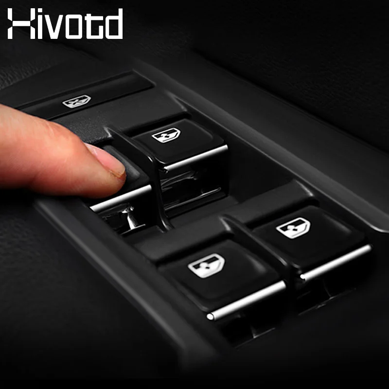 Hivotd для Skoda Kodiaq, кнопка включения стеклоподъемника для автомобиля, накладка с блестками, наклейки, автомобильные аксессуары для интерьера, Стайлинг