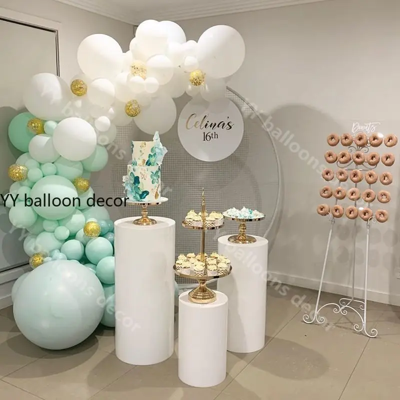 146 шт./компл. Macaroon мятный шар арочный комплект золотые конфетти шары из латекса