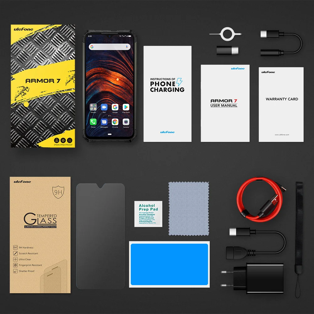 Ulefone Armor 7 IP68 прочный смартфон Android 9,0 NFC Helio P90 Octa Core 6,3 ''8 GB+ 128GB 48MP 4G 5500mAh Мобильный телефон Android