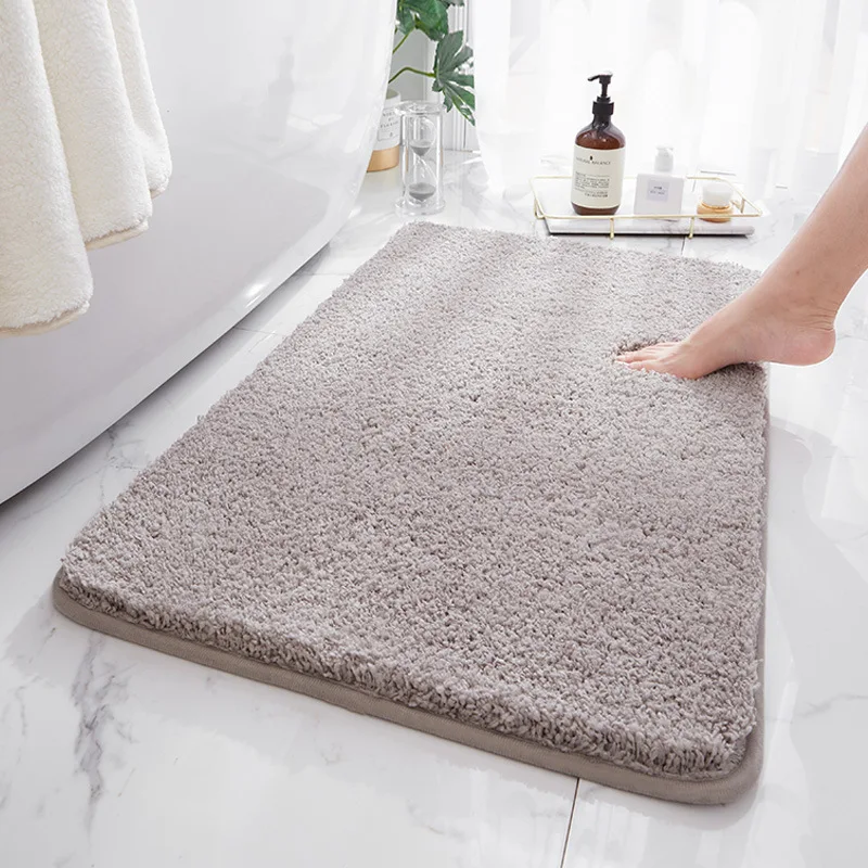 

High plush padded bathroom mat carpet household bathroom kitchen absorbent non-slip mat bedroom living room cold-proof rug