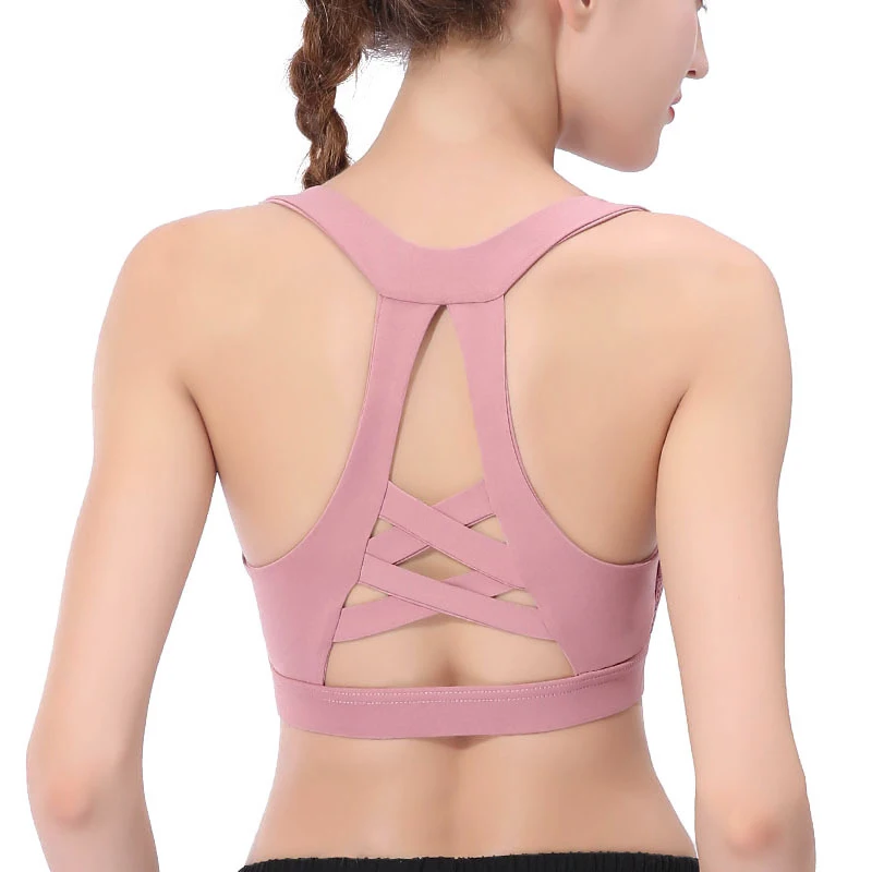 

Спортивный бюстгальтер HaleyChan для женщин, спортивные бюстгальтеры с мягкими чашечками и перекрестной спинкой, поддерживающий бюстгальтер с...