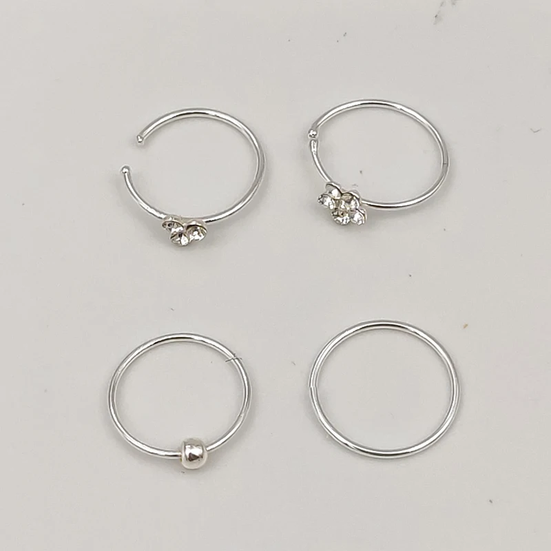 16 шт./упак. кольцо для носа из стерлингового серебра 925 пробы 22 г Huggie Cartilage tragus helix septum серьги-кольца