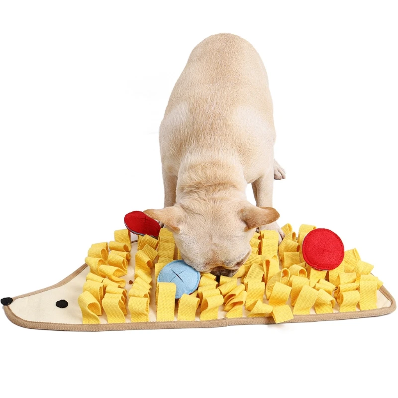 

Little Hedgehog Shaped Pet Dog Snuffle Mat Nose Smell Training Blanket Sniffing Pad Slow Feeding Bowl Food Dispenser