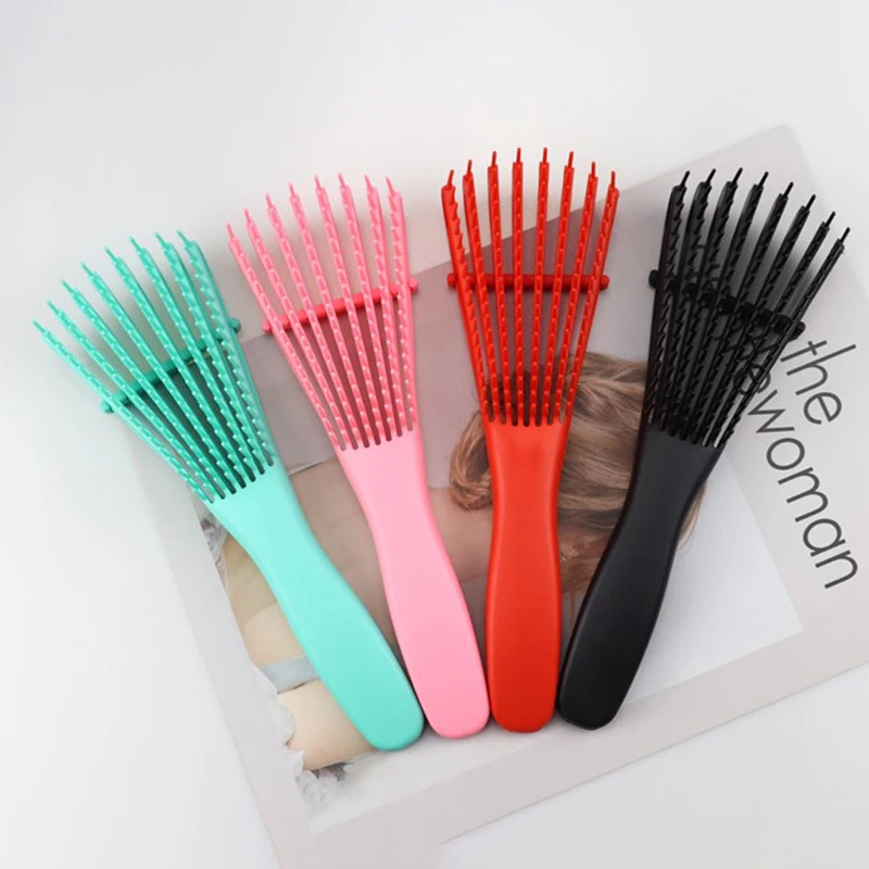 

4c Hair Detangler Brush Detangling Brush for Curly Hair Wet Thick Kinky Hair Adjust Hair Brush Scalp Massage Detangle Hairbrush