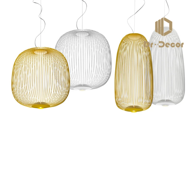 Современный светильник Nordic Foscarini Spokes Birdcage Pendant Lights из железа с управлением LED, ретро освещение для гостиной и кухни.